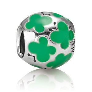 AUTHENTIC PANDORA GREEN ENAMEL BUTTERFLY STERLING SILVER CHARM BEAD S925 ALE